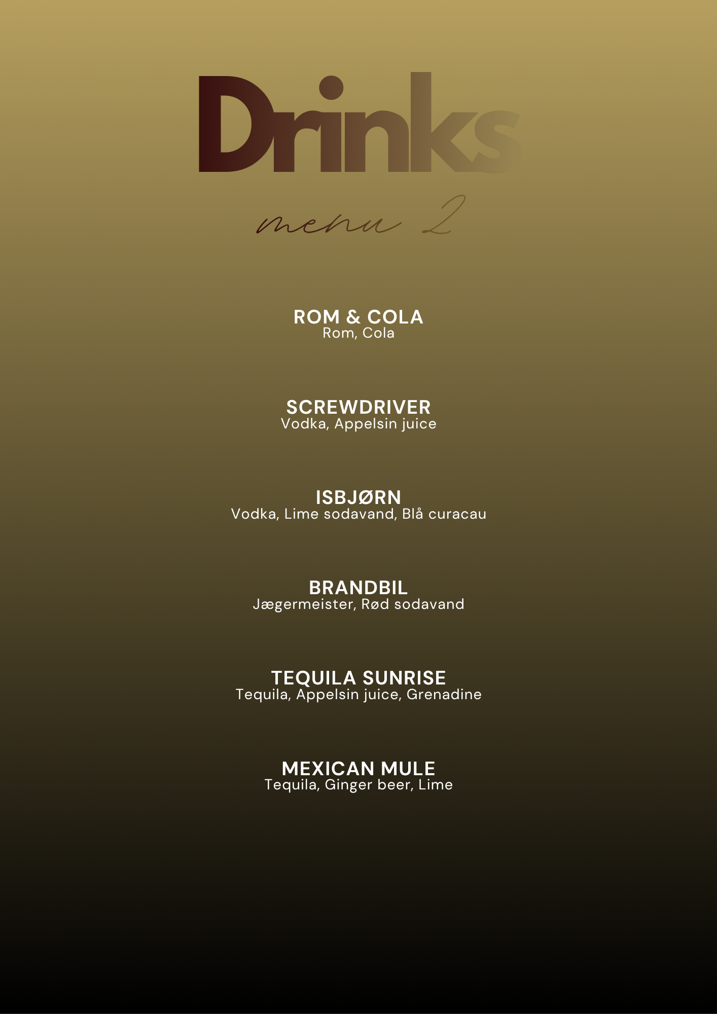 Drinks Menu 2