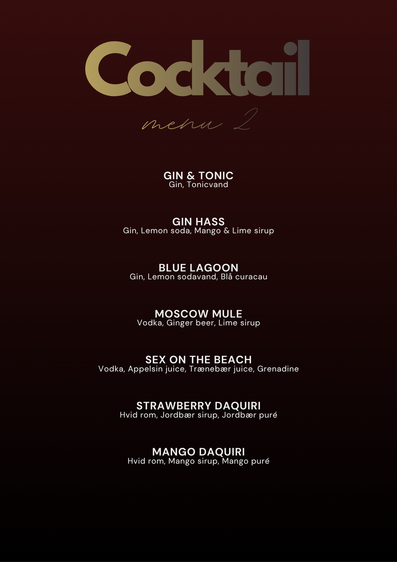 Cocktail Menu 2