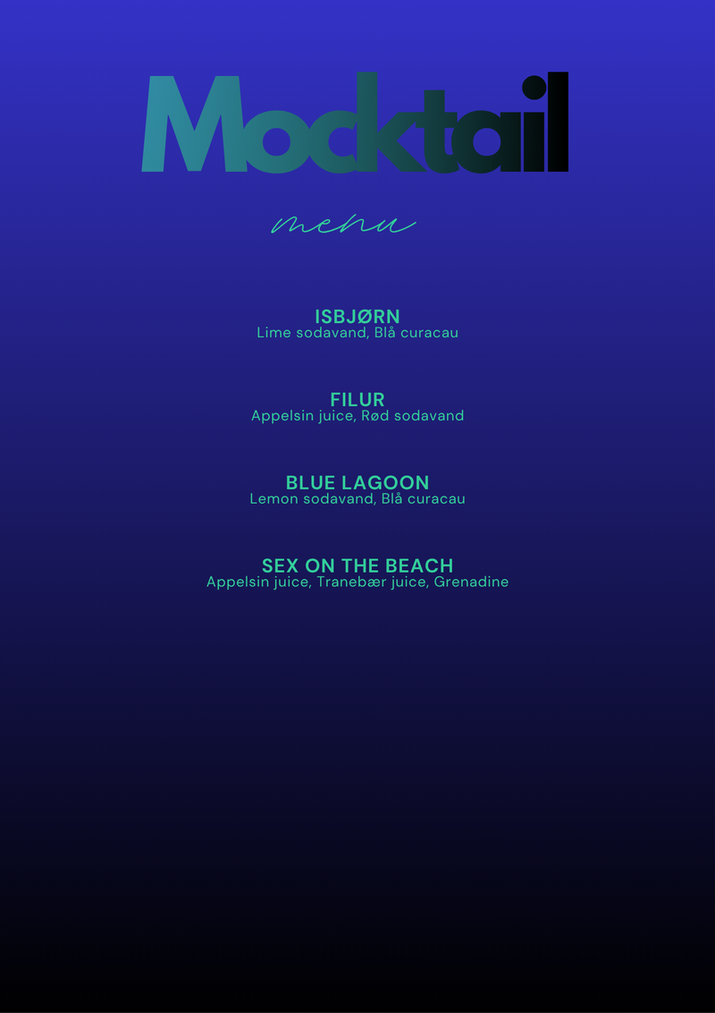 Mocktail Menu